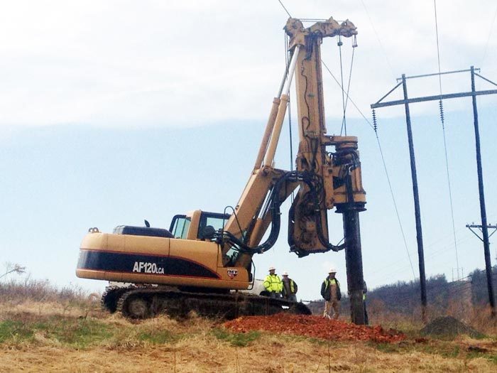 Drill in front of power lines