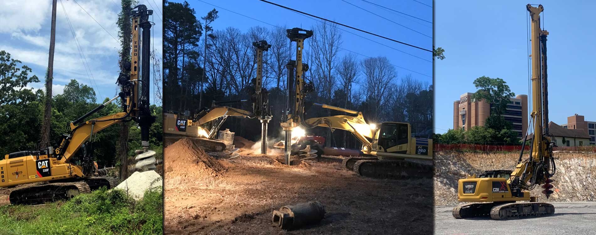 Collage of Longs Drilling equipment at work