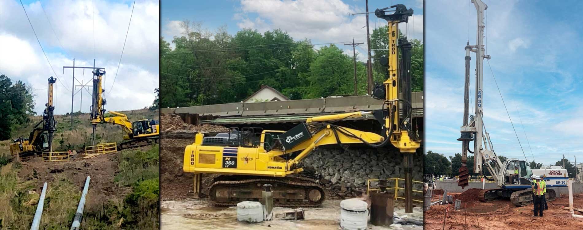 Collage of various drilling equipment